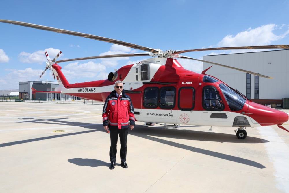 Bakan Memişoğlu: G&Ouml;KBEY ambulansımız g&ouml;ky&uuml;z&uuml;yle buluştu