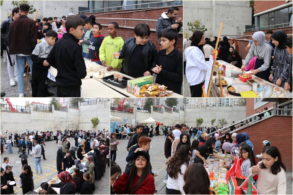 Ankara'da imam hatip &ouml;ğrencileri Gazze i&ccedil;in kermeste el ele verdi